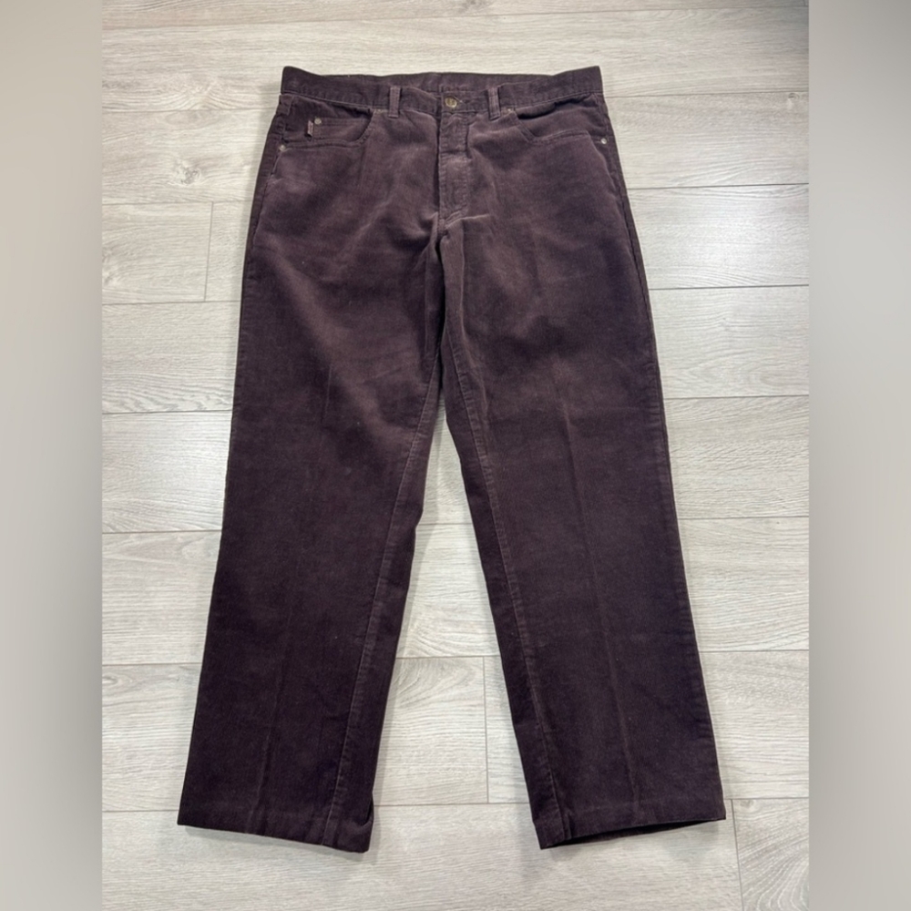YSL Yves Saint Laurant Vintage Men's Brown Corduroy Pants